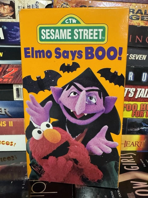 SESAME STREET: ELMO Says BOO! VHS Tape 1999 Halloween Spooky Cartoon ...