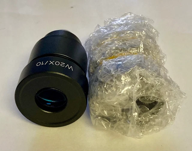 Motic Microscope Stereo Eyepieces, W 20X / 10, (Pair) 30mm OD mounting barrel