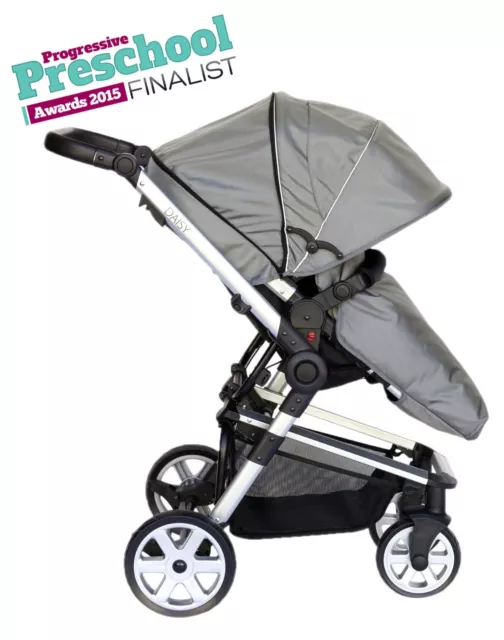 DAISY Travel System in GREY, 3 in 1 incl. Car Seat + FREE isoFIX Base &Mamas Bag