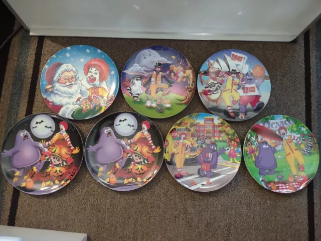 McDonald's Collectable Plate Lot BRAND NEW Halloween Christmas Picnic