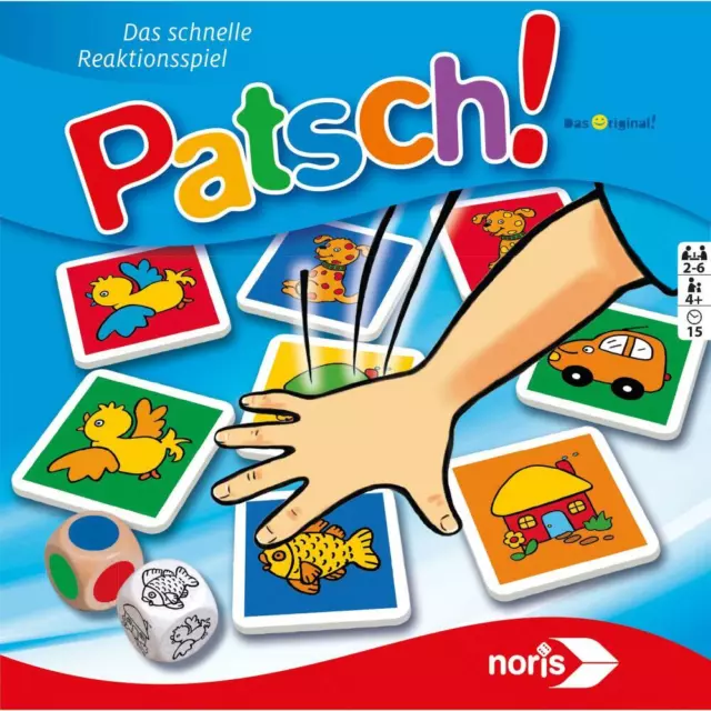 Noris Patsch, jeu de cartes jeu de réaction jeu de société jeu de cubes enfants