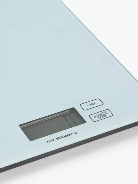 John Lewis Glass Platform Digital Kitchen Scale, 5kg, White RRP £10.00