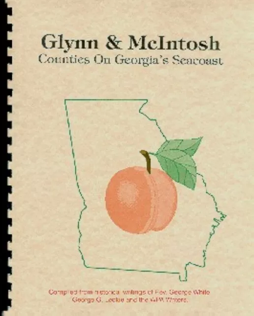 Glynn McIntosh County Georgia White's 1854 History + WPA Darien Brunswick GA RP