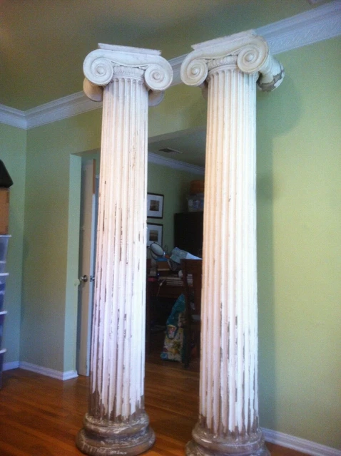 Antique Ionic Greek Revival Columns set of two 2