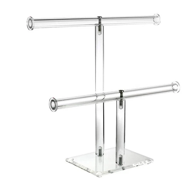 2 T-Bar Jewelry Display Bracelet Display Holder Stand Display Organizer