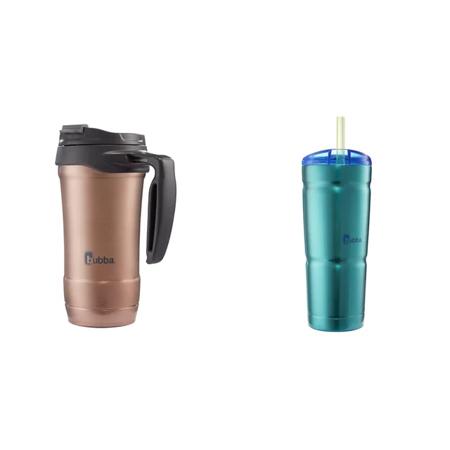 Bubba Hero Dual-Wall Vacuum-Insulated Stainless Steel Travel Mug, 18 Oz, Rose Go
