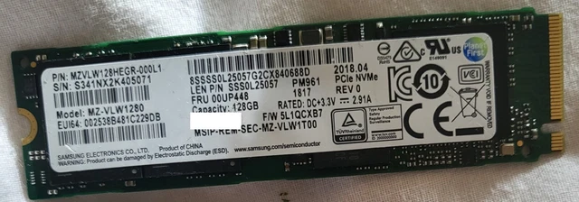 Samsung 128GB M.2 SSD (MZVLW128HEGR)