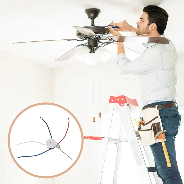 LaBlanc - 2er-Pack Deckenventilator-Schalter-Ersatz ZE-268S6, 3 Geschwindigkeiten, 4 Drähte LaBlanc - 2er-Pack Deckenventilator-Schalter-Ersatz ZE-268S6, 3 Geschwindigkeiten, 4 Drähte