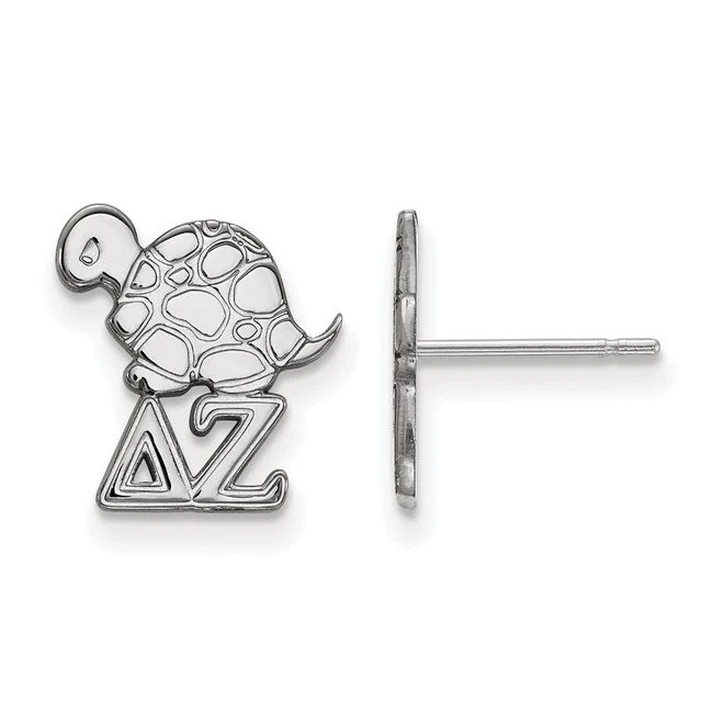 Sterling Silver Delta Zeta Xs Post Earrings