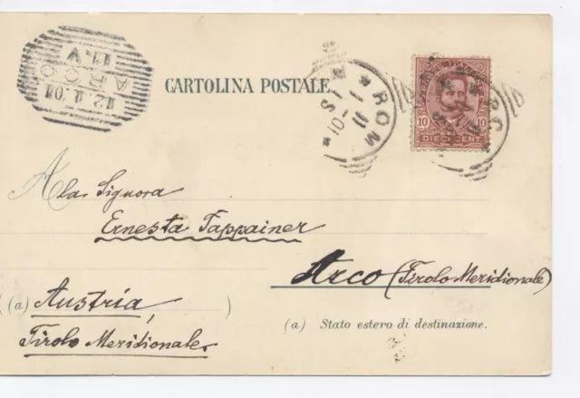 Storia Postale - Cartolina Postale Da Roma Ad Arco (Trento) 1901 (Aus_021)