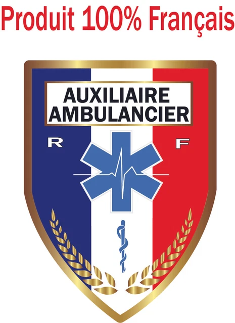Autocollant Caducée Ambulancier - Vitrophanie Pour Pare-brise Intérieur - Personnalisable - Fabriqué En France - 3