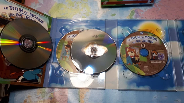 COFFRET LE TOUR DU MONDE EN 80 JOURS - L'Intégrale en 26 épisodes 5 DVD T.B.E. 10