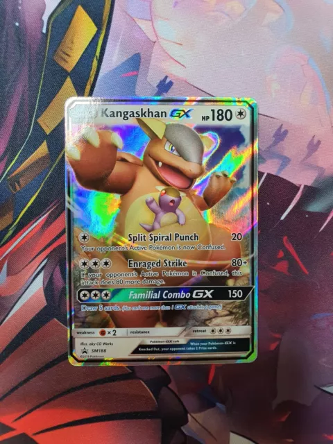 Pokémon TCG JUMBO KANGASKHAN GX SM188 Black Star Promo in a TOPLOADER