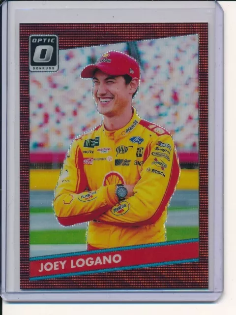 Joey Logano 2019 Donruss Optic Racing Nascar 1986 Red Wave Prizm Refractor Sp #
