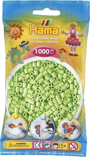 Sachet De 1000 Perles A Repasser Hama Midi Vert Pastel - Loisirs Creatifs - 207-