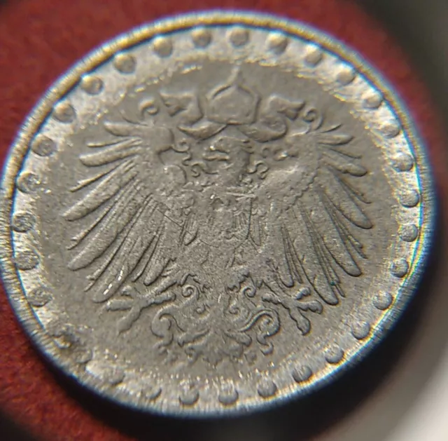 2460) Deutsches Kaiserreich Weltkrieg 10 Pfennig Eisen 1917 F in VZ / AU