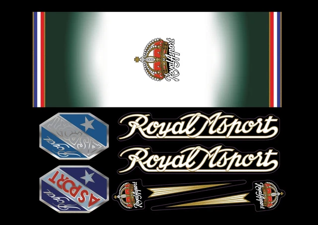 Autocollants Déco ROYAS002 ROYAL ASPORT Pour Vélo - Fabriqué En France