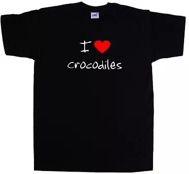 T-shirt coccodrilli I Love Heart