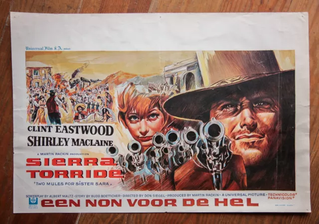 *  Affiche originale Belge du Film > SIERRA TORRIDE avec Clint Eastwood