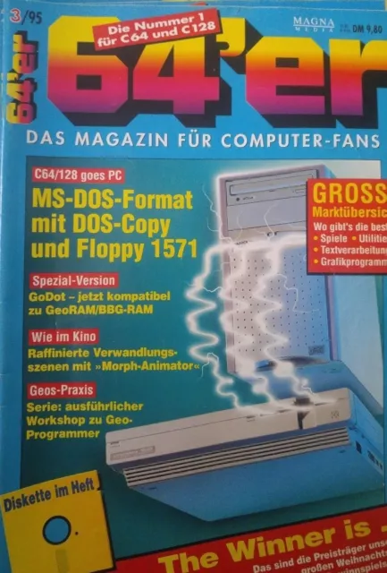 64er (64´er) 03/95 März 1995 Magazin Commodore 64 (Markt & Technik)