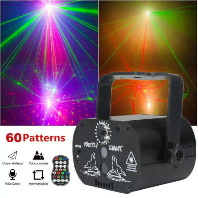 Mini Laser Projector Stage Effect Lights LED Lighting Xmas Party DJ Disco Lamp