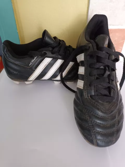 ADIDAS ADI QUESTRA Black White UK Size 1 Football Boots 7.99