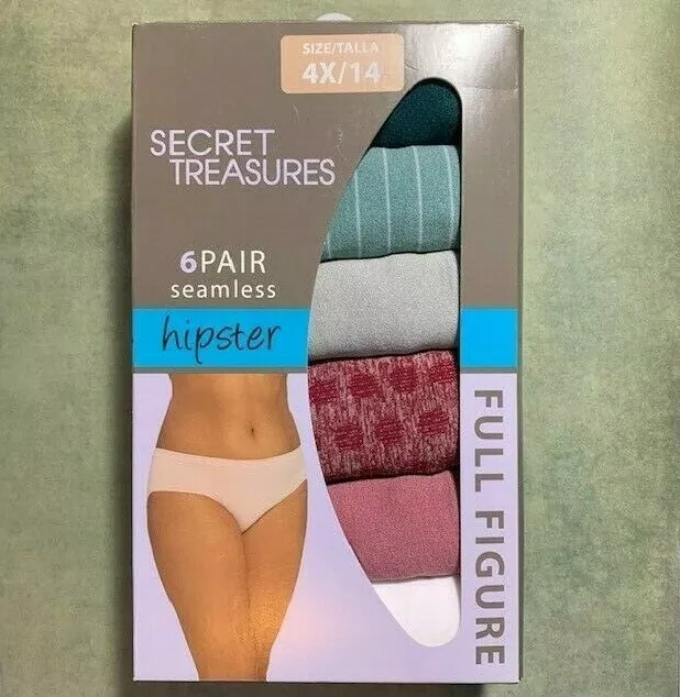 Secret Treasures Women's Seamless Hipster Panties, 6-Pack