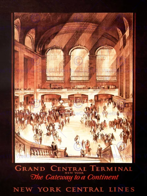 Reise Grand Central Terminal Station Bahn New York Usa Vintage Poster 2387Py