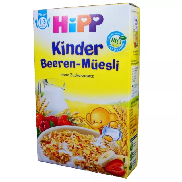 ( 19,05€/ KG) 200g HiPP Enfants Baies Müesli Muesli Sans Sucre Ajouté 1-3 Années