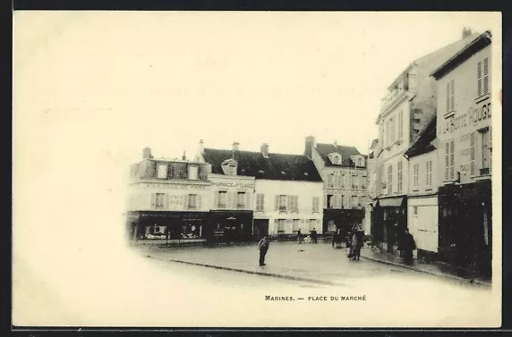 CPA Marines, place du Marché, commerces