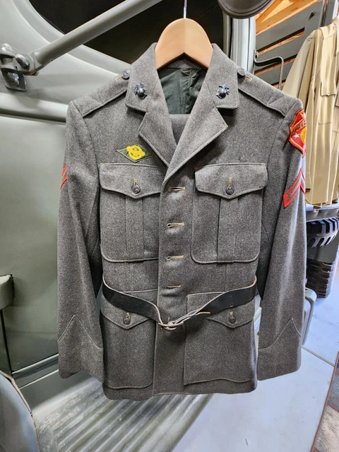 Usmc Pac WW2 WWII USMC Marine Corps FMF PAC Anti-Aircraft Tunic and Trousers ...