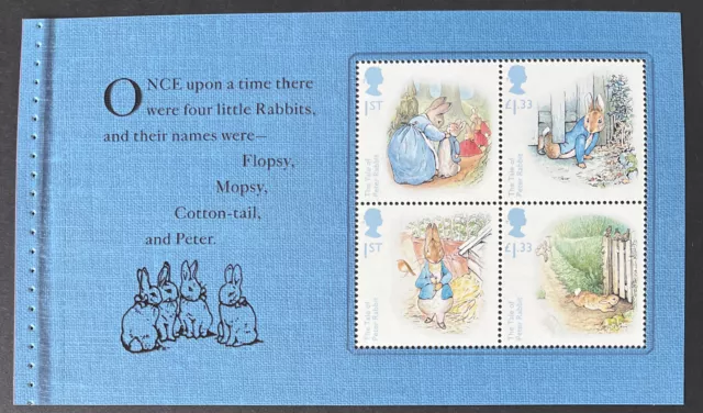 GB 2016 MINT MNH PRESTIGE BOOKLET PANE 1 BEATRIX POTTER Ex DY19