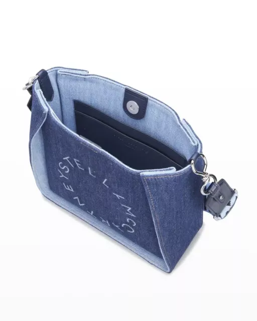 Sold Out Style! Stella McCartney Mini Eco Denim Crossbody Bag Smoky Blue $1050 3