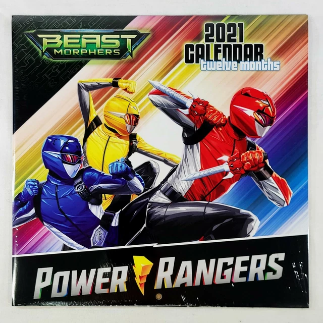 POWER RANGERS BEAST Morphers 2021 12 Month Wall Calendar 10"X10" Hasbro