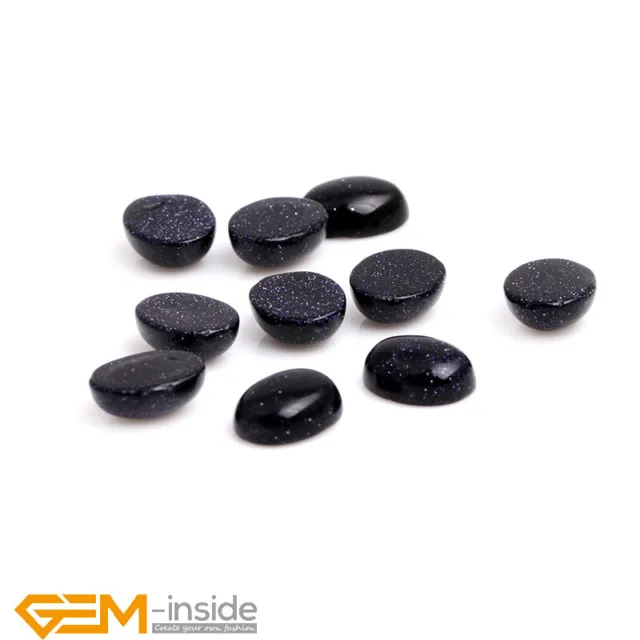 Blue Sandstone Natural Gemstone CAB Cabochon Loose Beads For Jewelry Making 5Pcs