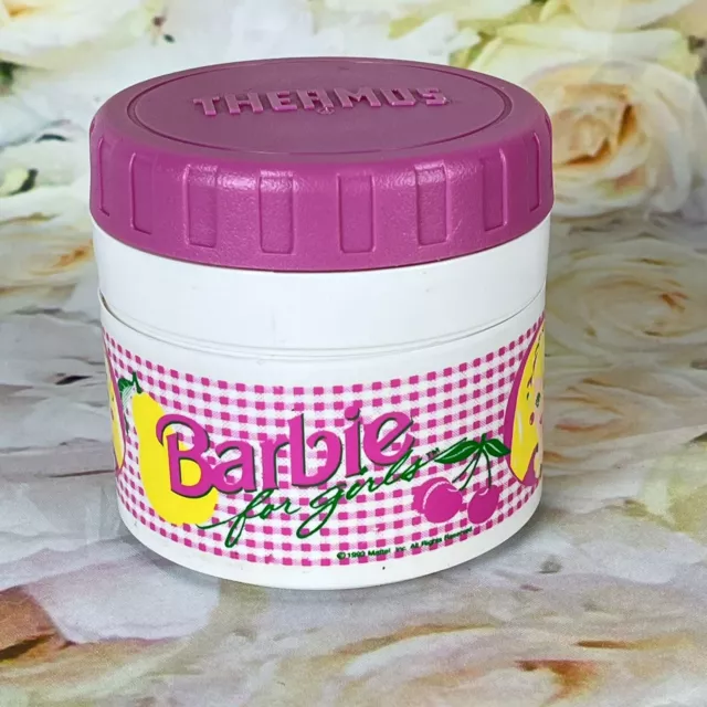 Vintage BARBIE FOR GIRLS MATTEL Plastic LUNCH BOX Thermos 1993 Pink No  Thermos