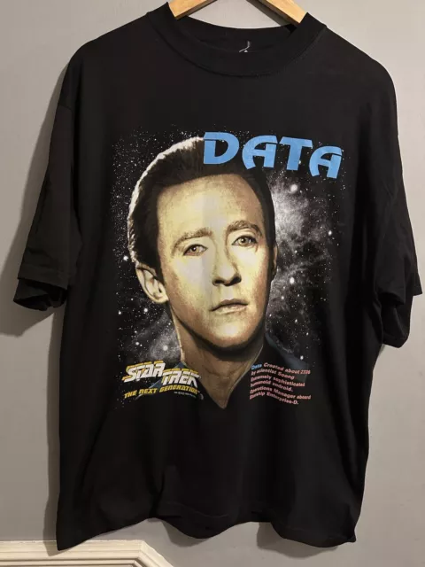 T-shirt vintage Startrek Data anni '90 Next Generation