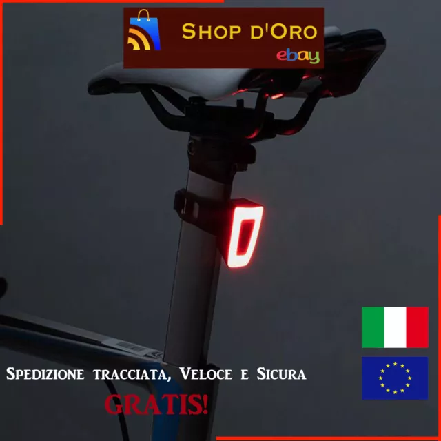 Luce Posteriore Bici LED Usb da Corsa Bicicletta Ricaricabile Mtb Fanalino