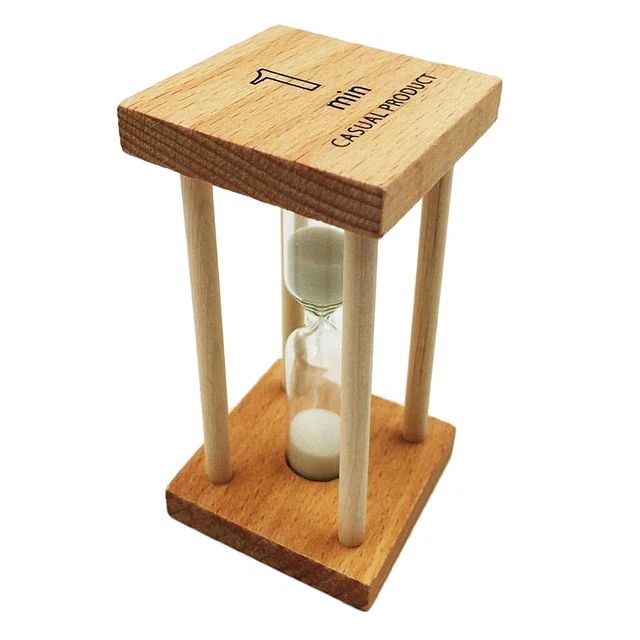 1 Minute Holzrahmen Sanduhr Bürsten Timer Küche Timer Ornament