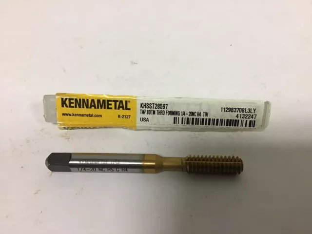 New Kennametal 1/4-20 H4 Form Tap, TiN Coated, 4132247