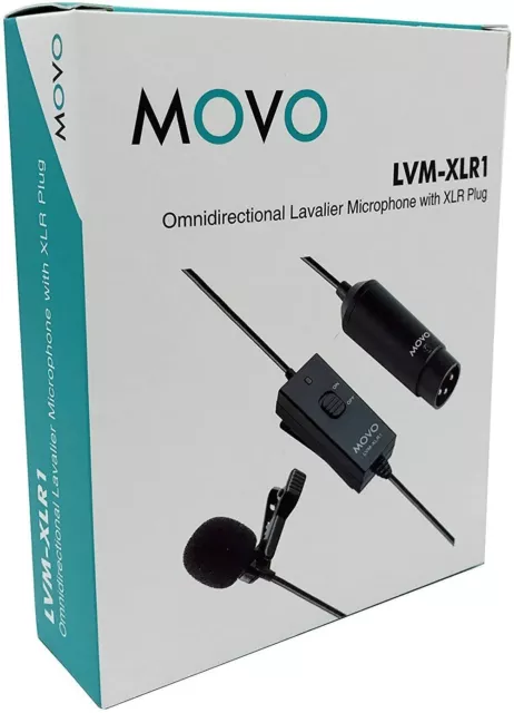 Movo LVM-XLR1 Omnidirectional Lavalier Microphone with XLR Plug