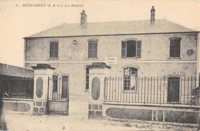 CPA 91 MEROBERT / LA MAIRIE / cliché rare