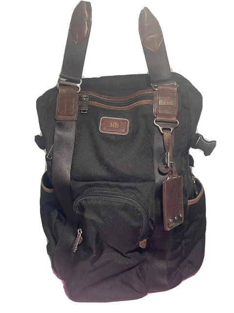 TUMI Alpha BRAVO 22380HKH Lejeune 2-Way Backpack Tote Ballistic Black and Brown