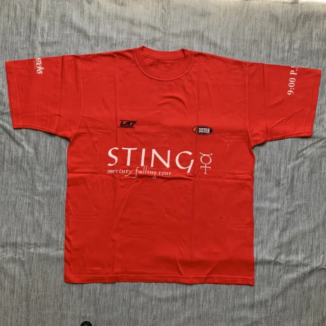 Sting – Mercury Falling Tour Original Security Crew Vintage 1996 T Shirt XL