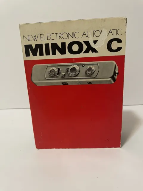 Vintage MINOX C Spy Camera w/ Case,  Film, Chain, Manual & Original Box Ex Cond.
