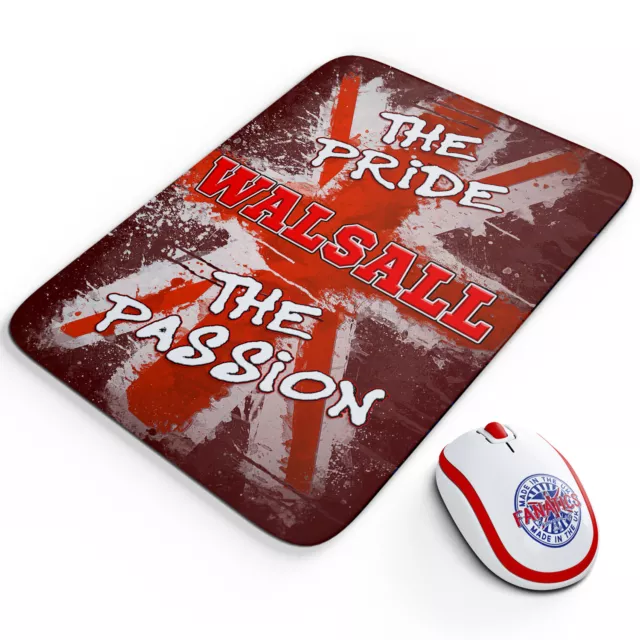 Walsall Mouse Mat Football Office Work Pad Pride & Passion PC Dad Mens Gift PR63