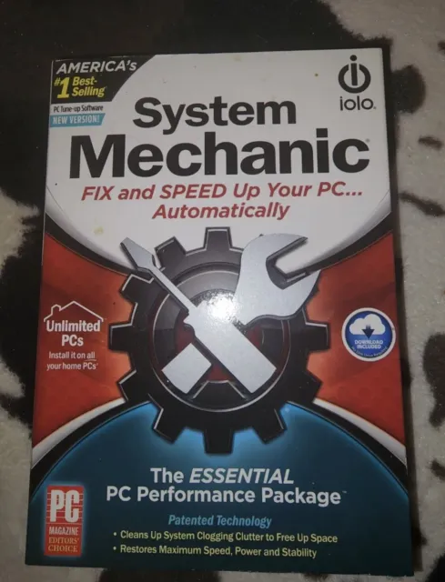 Iolo System Mechanic Fix & Speed Up Unlimited PCs 1 Year SEALED Retail Box