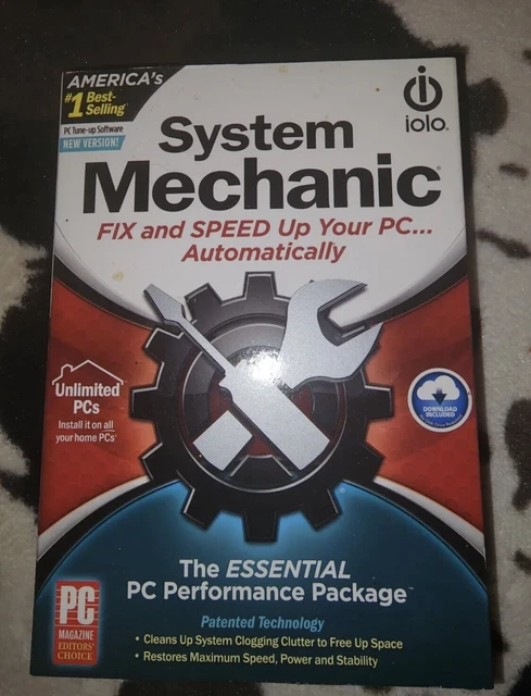 Iolo System Mechanic Fix & Speed Up Unlimited PCs 1 Year SEALED Retail Box