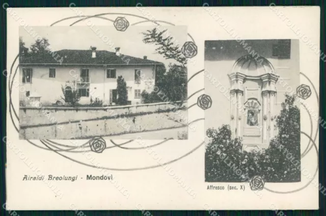 Cuneo Mondovì Aeraldi Breolungi Fresco Postcard RB9261