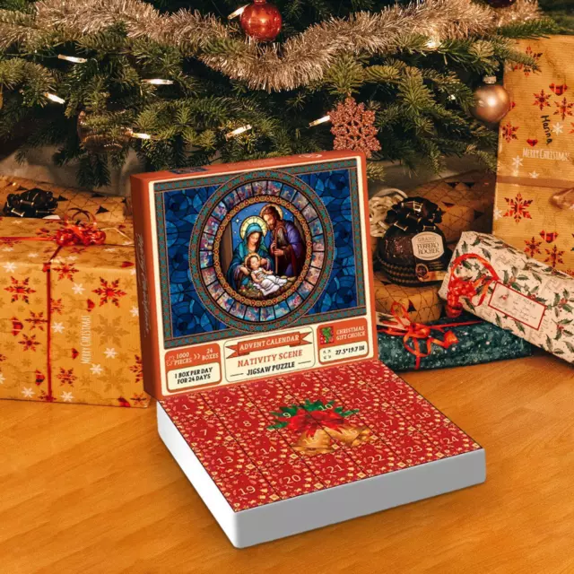 Calendrier de l'Avent 2023 Puzzles de Noël Cadeaux de Noël Puzzles 1000